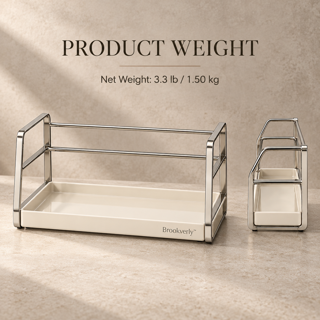 Brookverly™ Polished Stainless Steel Countertop Organizer — Product Weight