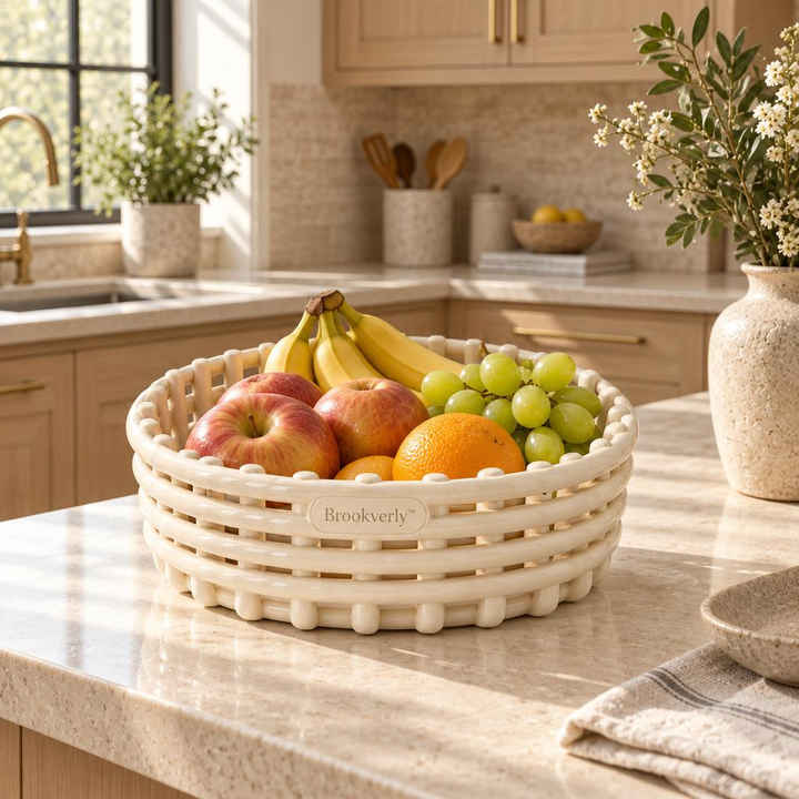 Brookverly™ Sculptural Ceramic Storage Basket