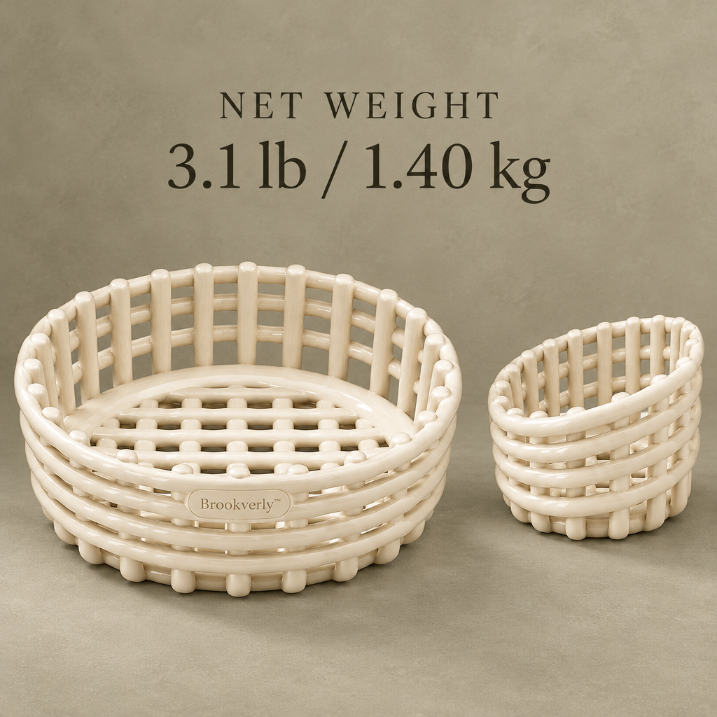 Brookverly™ Sculptural Ceramic Storage Basket — Product Weight