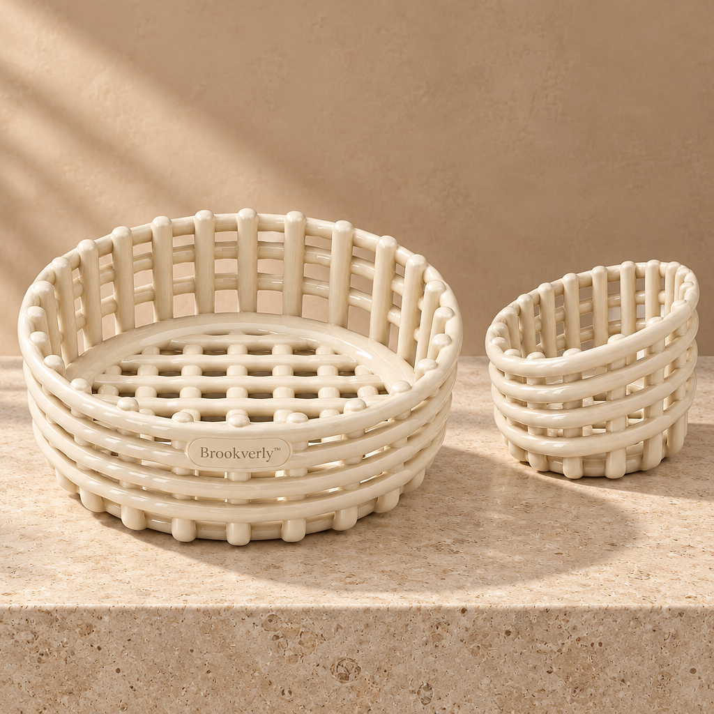 Brookverly™ Sculptural Ceramic Storage Basket — Brand Hero Image