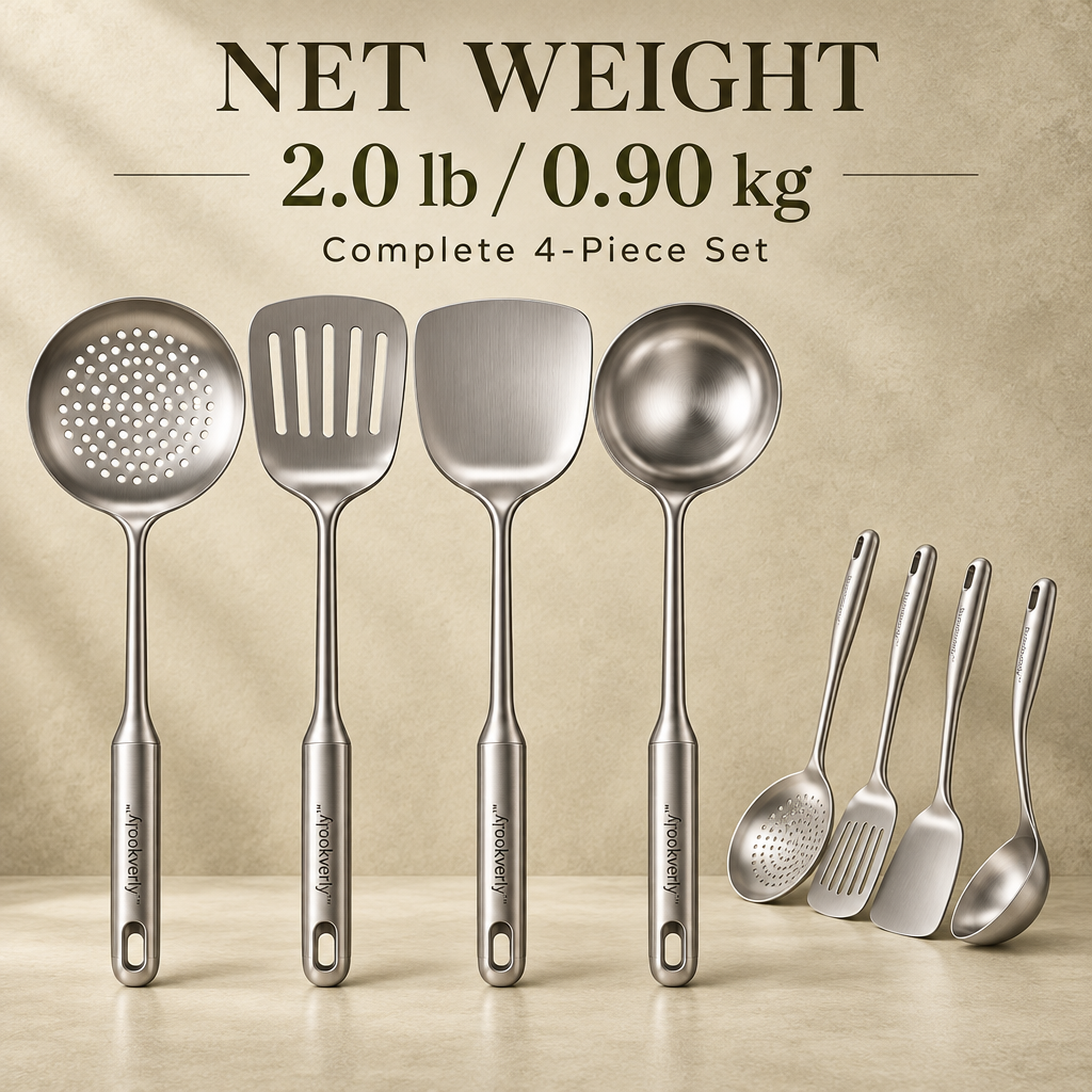 Brookverly™ Signature Stainless Steel Utensil Set (4-Piece) — Product Weight