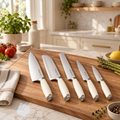 Brookverly™ Ivory Handle Kitchen Knife Set (5-Piece) — Lifestyle Image
