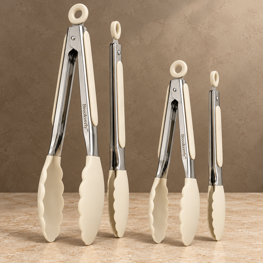 Brookverly™ Precision Stainless Steel Kitchen Tongs (2-Piece) — Brand Hero Image