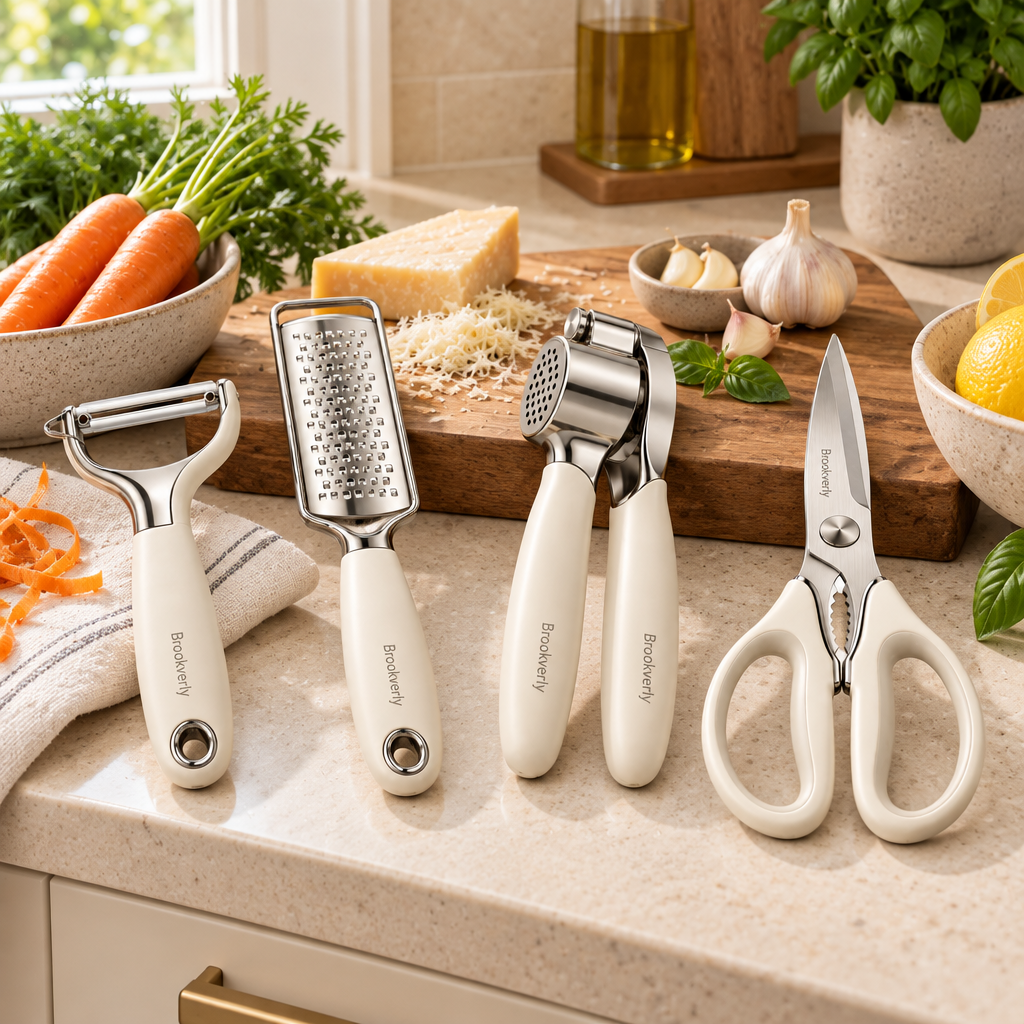 Brookverly™ Stainless Steel Food Prep Tool Set (4-Piece) — Lifestyle Image