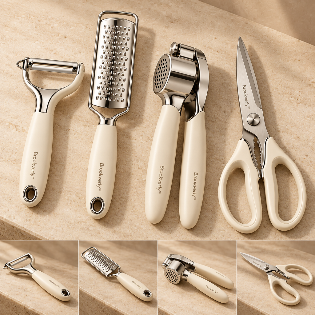 Brookverly™ Stainless Steel Food Prep Tool Set (4-Piece) — Brand Hero Image