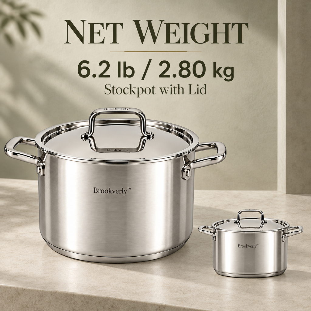Brookverly™ Premium Stainless Steel Stockpot with Lid — Product Weight