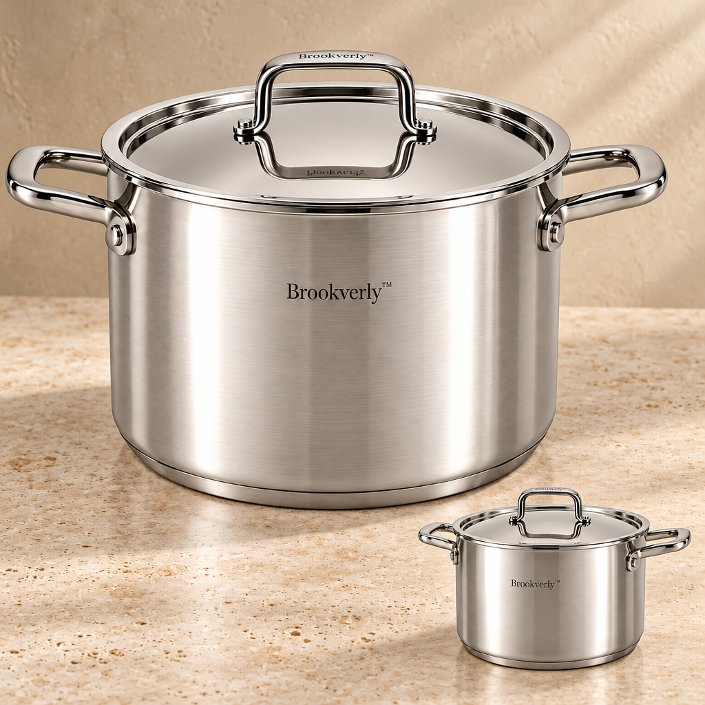 Brookverly™ Premium Stainless Steel Stockpot with Lid — Brand Hero Image
