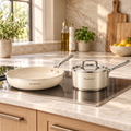 Brookverly™ Signature Ivory Cookware Duo — Lifestyle Image
